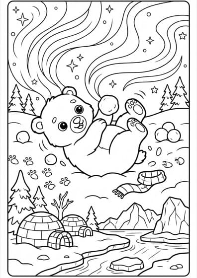 Polar bear coloring page