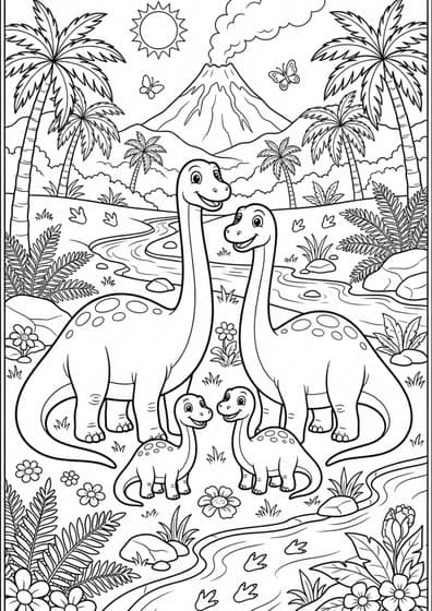 Apatosaurus coloring page