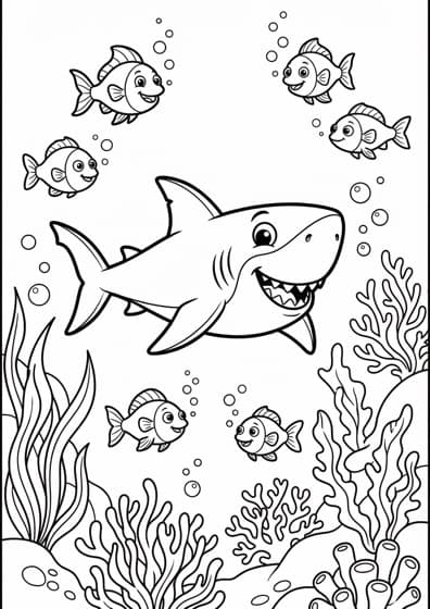 Shark coloring page